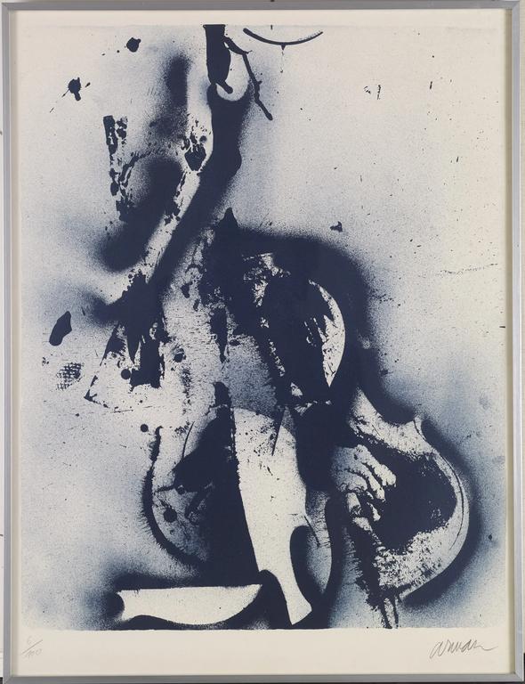 Catalogue raisonné, Henri Baviera, Arman, COLERE DE VIOLONS BLEUS (HOMMAGE A IVRY GITLIS) — 1974