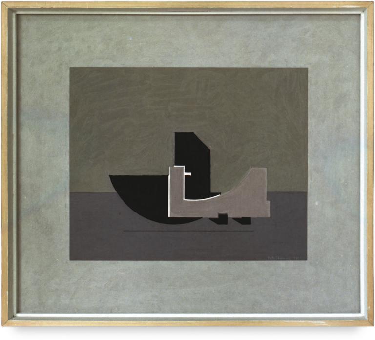 Catalogue raisonné, Francesco Marino di Teana, Navire Spatial La Garde tableau original — 1972