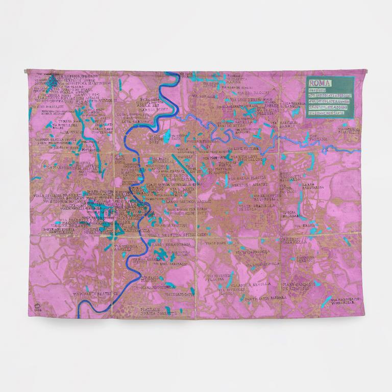 Catalogue raisonné, Julie Polidoro, MAPPA DI ROMA CON TOPONOMASTICA FEMMINILE (3% DI STRADE INTITOLATE A DONNE NON SANTE) — 2025