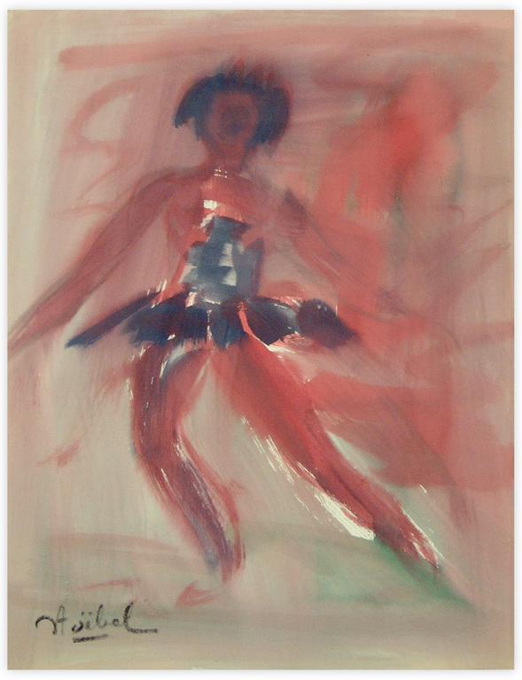 Catalogue raisonné, Edgar Stoëbel, lavis - danseuse — 