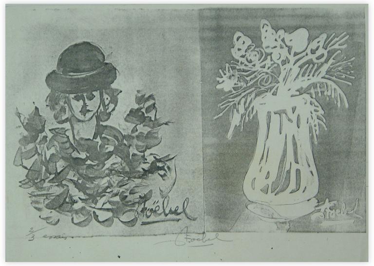 Catalogue raisonné, Edgar Stoëbel, femme aux fleurs 2/3 - ??? '' ??? — 