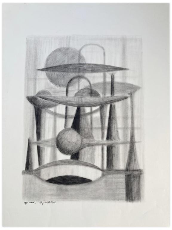 Catalogue raisonné, Henri Maccheroni, Sans titre, Les Mondes inachevés - 1960
