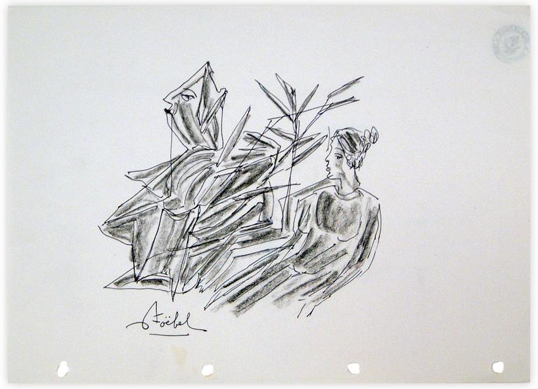 Catalogue raisonné, Edgar Stoëbel, 2 personnages et une plante — 