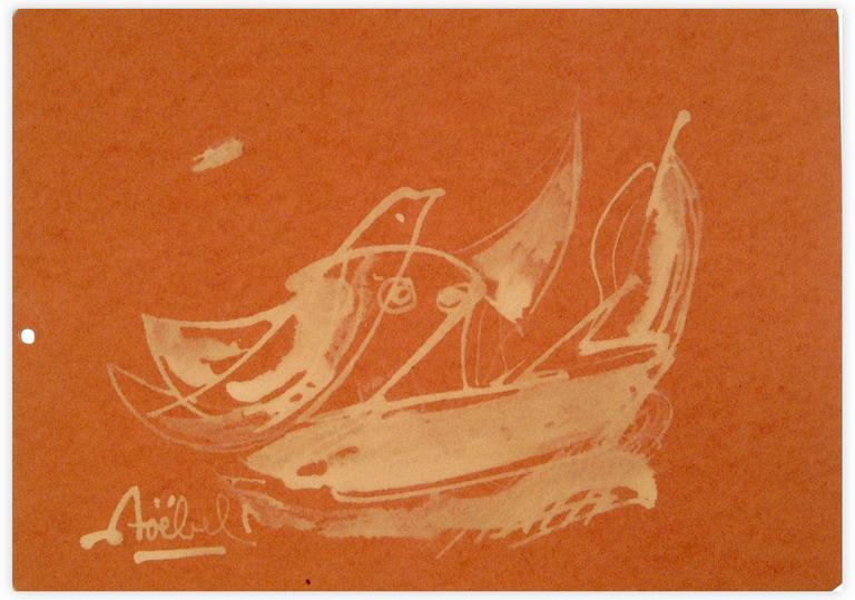 Catalogue raisonné, Edgar Stoëbel, abstract - "bateau-oiseau" — 
