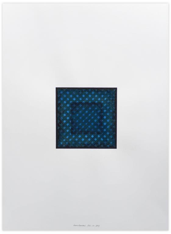 Catalogue raisonné, Henri Maccheroni, Cartouche ; Egypte-bleu 3ème série, variation Olizane - 1987