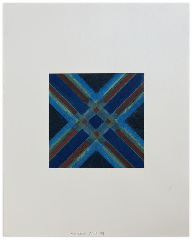 Catalogue raisonné, Henri Maccheroni, Cartouche ; Egypte-bleu 3ème série - 1988