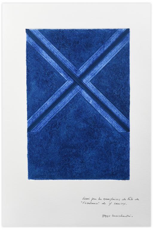 Catalogue raisonné, Henri Maccheroni, Sans titre, essai pour les exemplaires de tête de Résistance de Yehuda Lancry - 1994