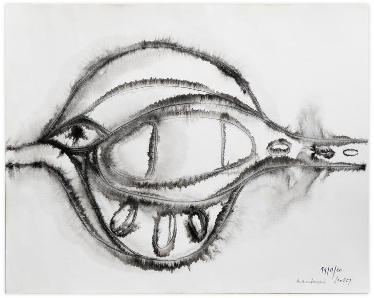 Catalogue raisonné, Henri Maccheroni, Sans titre, Le poisson, le caelacante, Journal de l’œuvre - 1960