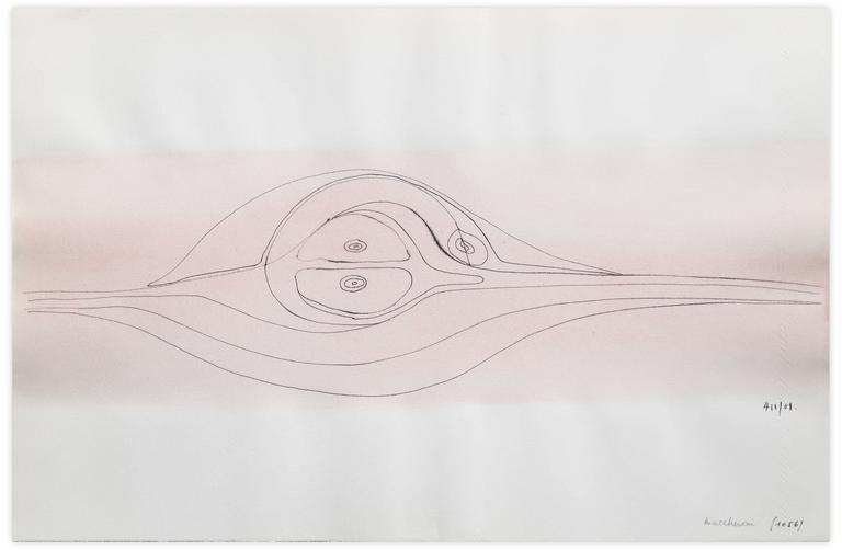 Catalogue raisonné, Henri Maccheroni, Sans titre, Le poisson, le caelacante, Journal de l’œuvre - 1961