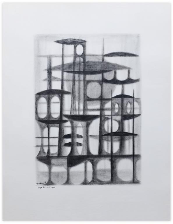 Catalogue raisonné, Henri Maccheroni, Sans titre, Paysage mécanique, Journal de l’œuvre - 1960