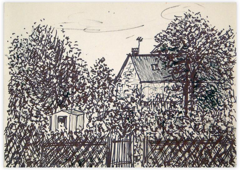 Catalogue raisonné, Edgar Stoëbel, landscape - ferme — 