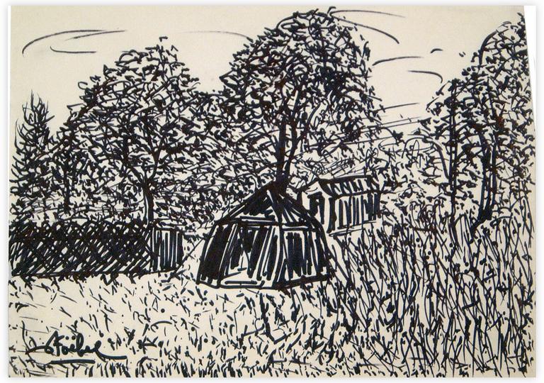 Catalogue raisonné, Edgar Stoëbel, landscape - la tente — 