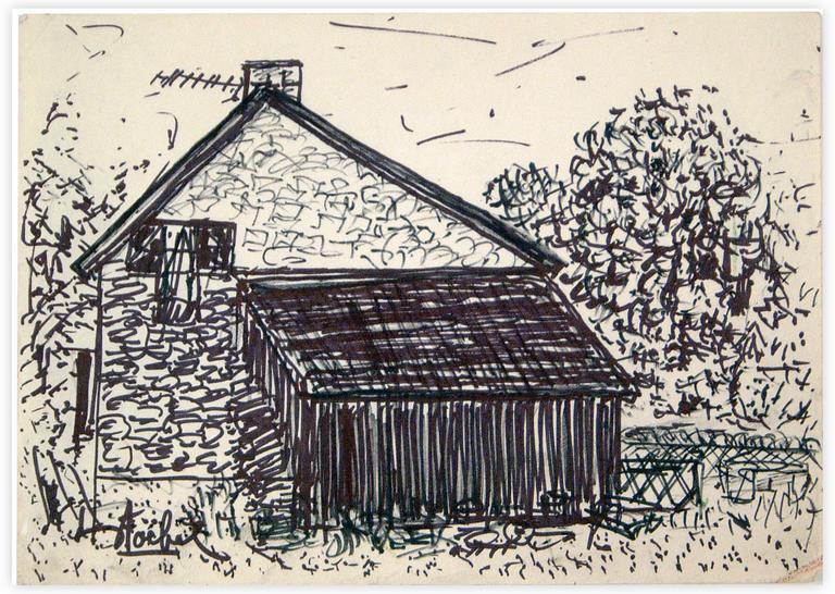 Catalogue raisonné, Edgar Stoëbel, landscape - la réserve à bois — 