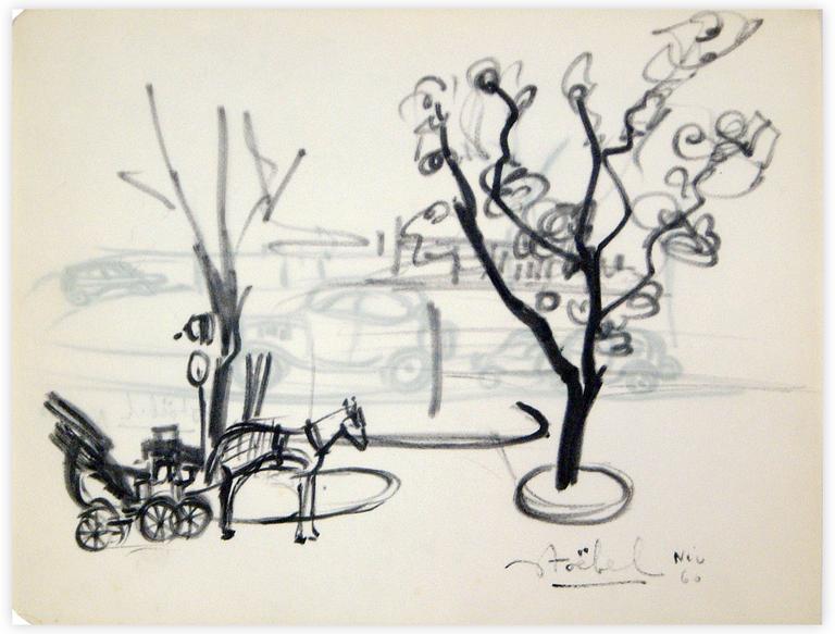 Catalogue raisonné, Edgar Stoëbel, Nice - calèche - moteur à explosion — 1960