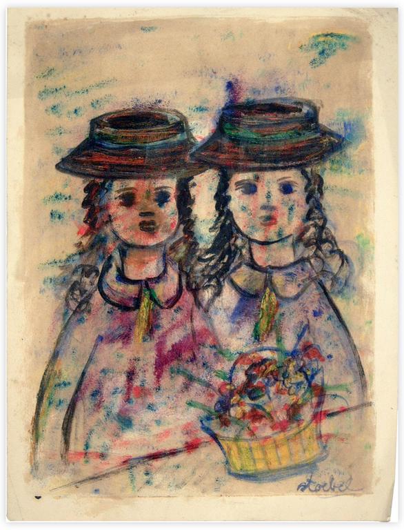 Catalogue raisonné, Edgar Stoëbel, "she twins'n flowers" (texto, mais bonjour l'anglais) — 