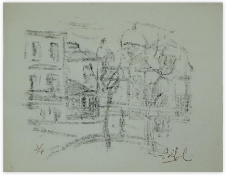 Catalogue raisonné, Edgar Stoëbel, reproduction 3/4 - vue de Montmartre - landscape — 