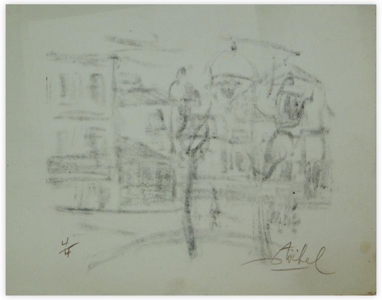 Catalogue raisonné, Edgar Stoëbel, reproduction 4/4 - vue de Montmartre - landscape — 