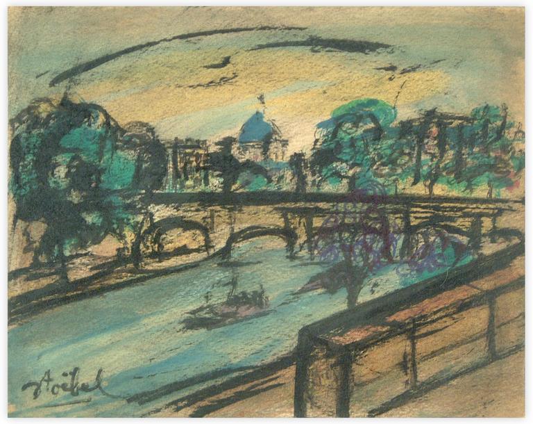 Catalogue raisonné, Edgar Stoëbel, Paris - vue des quais - pont — 
