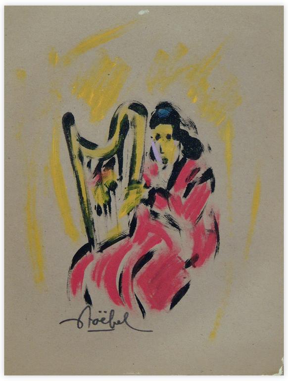 Catalogue raisonné, Edgar Stoëbel, joueuse de harpe — 