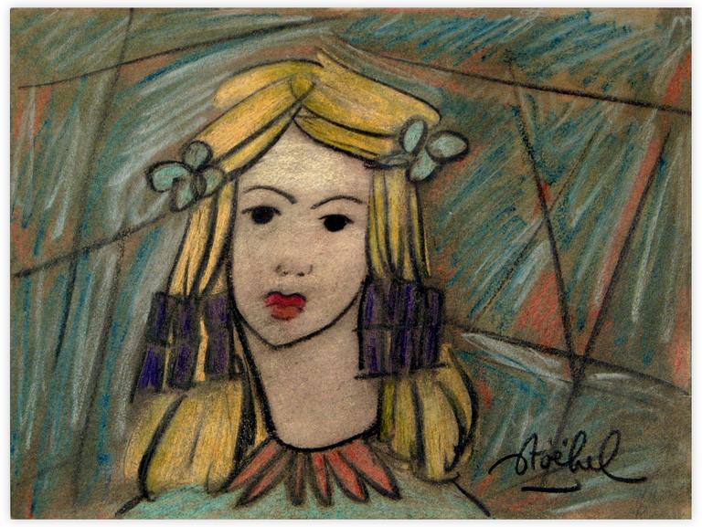 Catalogue raisonné, Edgar Stoëbel, jeune fille aux nattes — 