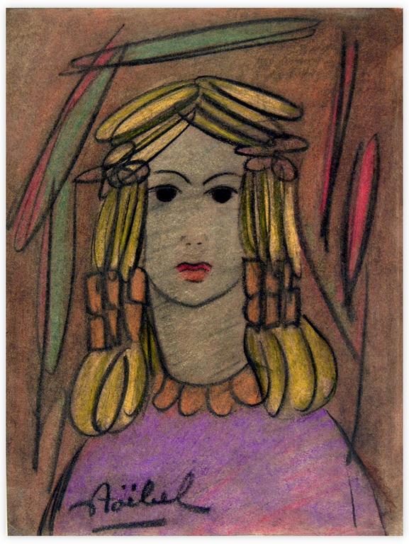 Catalogue raisonné, Edgar Stoëbel, jeune fille aux nattes — 