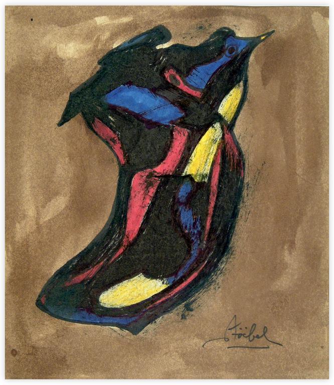 Catalogue raisonné, Edgar Stoëbel, abstract & bird — 