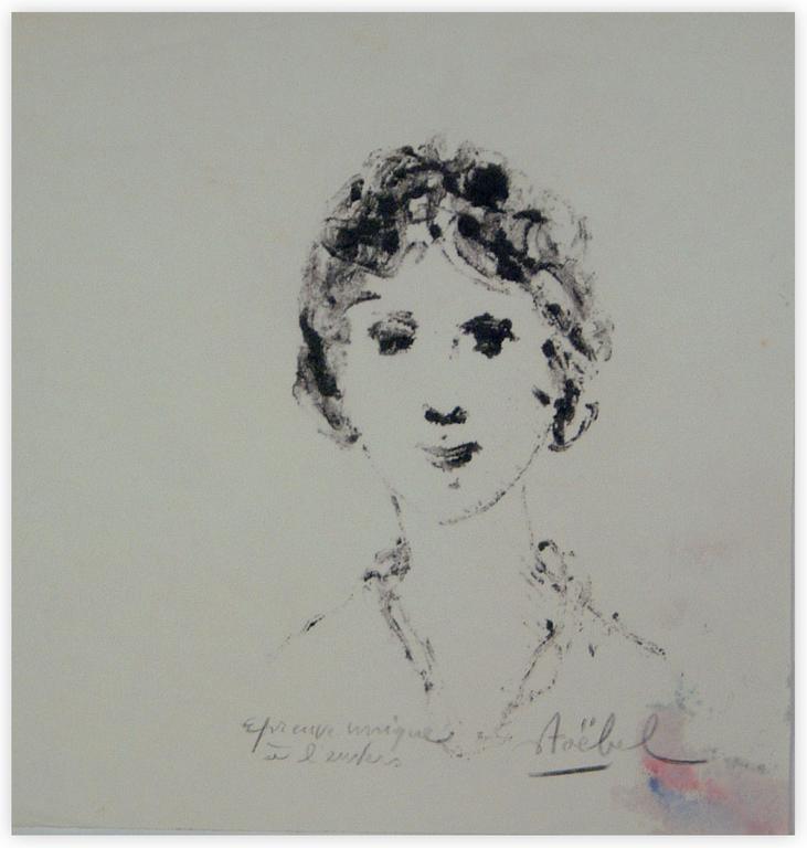 Catalogue raisonné, Edgar Stoëbel, reproduction - épreuve unique à l'envers - portrait — 