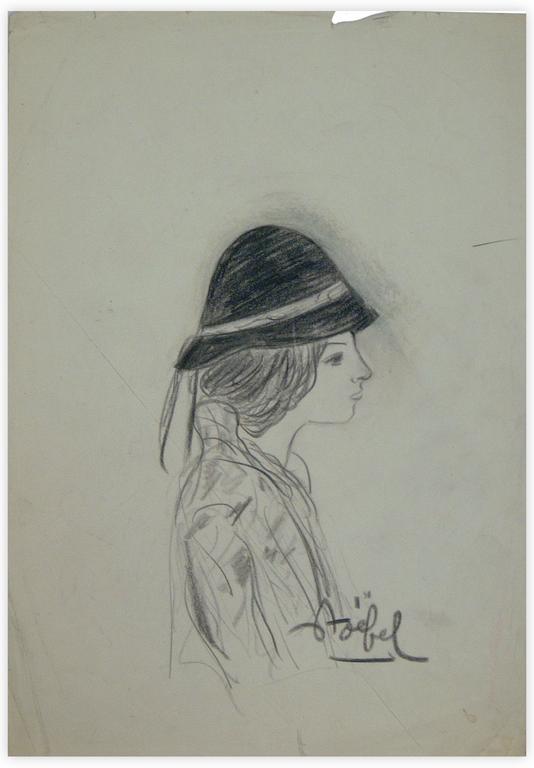 Catalogue raisonné, Edgar Stoëbel, femme au chapeau — 