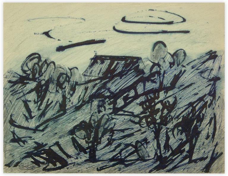 Catalogue raisonné, Edgar Stoëbel, farm - landscape — 