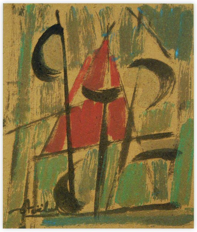 Catalogue raisonné, Edgar Stoëbel, abstract (triangle rouge) — 