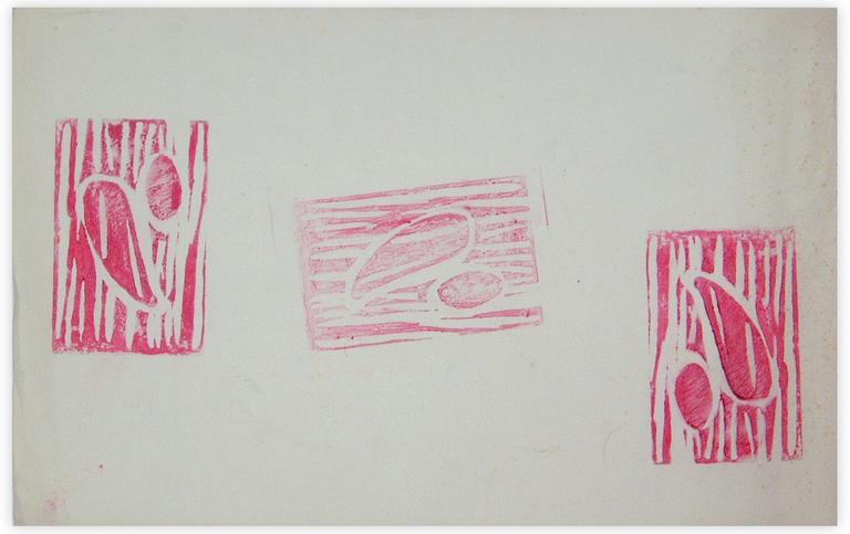Catalogue raisonné, Edgar Stoëbel, linogravure - fruit — 