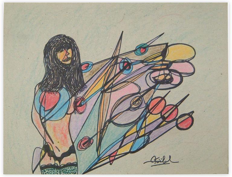 Catalogue raisonné, Edgar Stoëbel, femme aux jarretelles — 
