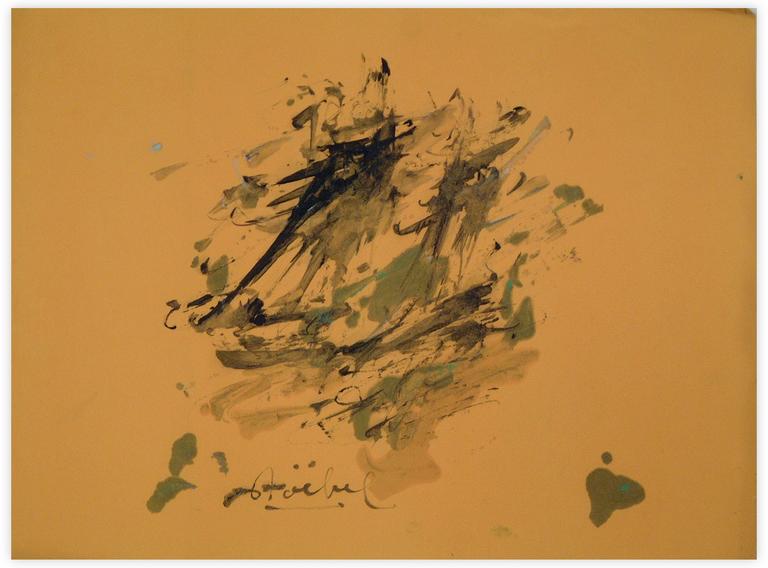 Catalogue raisonné, Edgar Stoëbel, (mâts dans la tempête) abstract — 