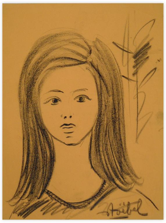 Catalogue raisonné, Edgar Stoëbel, jeune femme - portrait — 