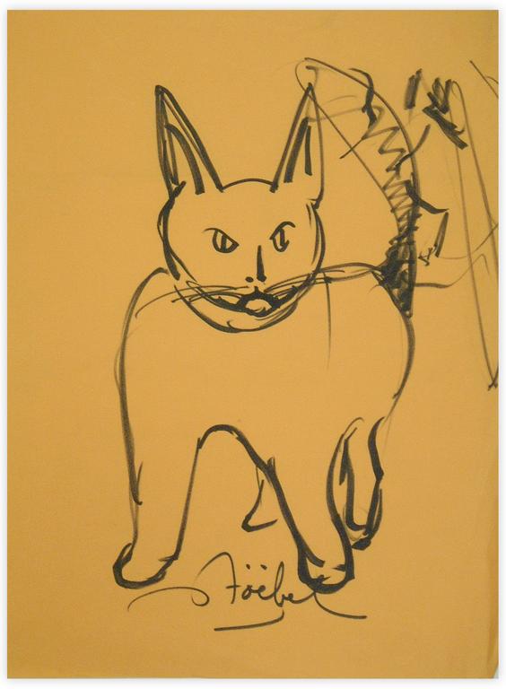 Catalogue raisonné, Edgar Stoëbel, chat — 