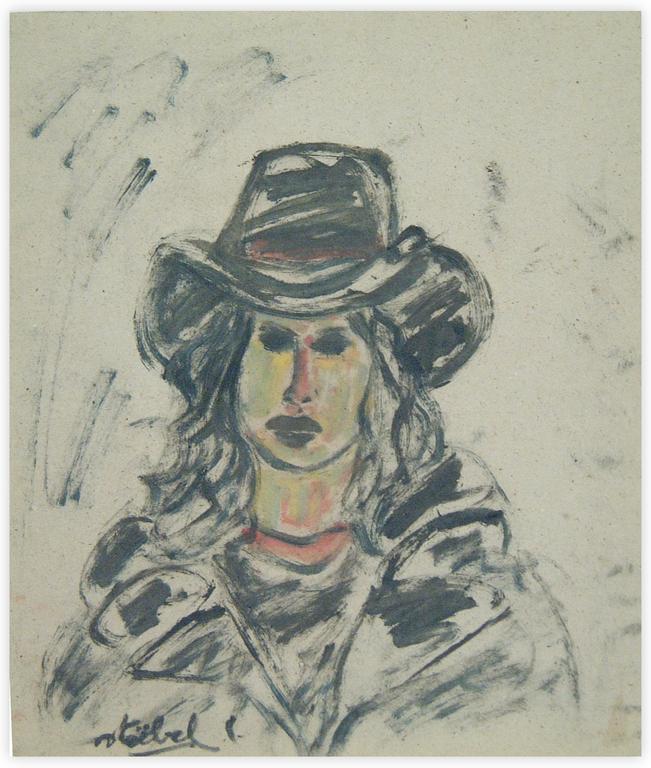 Catalogue raisonné, Edgar Stoëbel, femme au chapeau — 