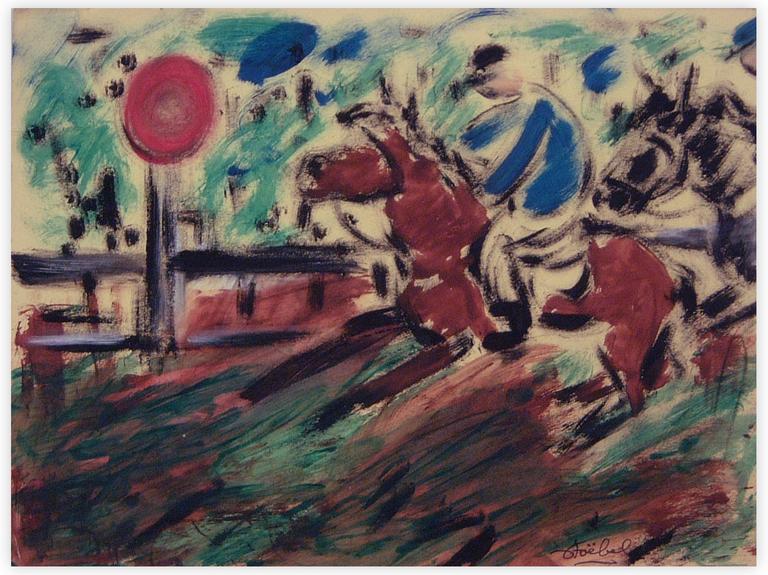 Catalogue raisonné, Edgar Stoëbel, au champs - hippique — 