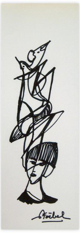 Catalogue raisonné, Edgar Stoëbel, femme et oiseau — 