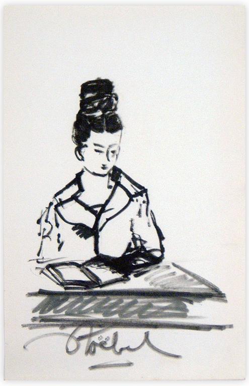 Catalogue raisonné, Edgar Stoëbel, femme lisant — 
