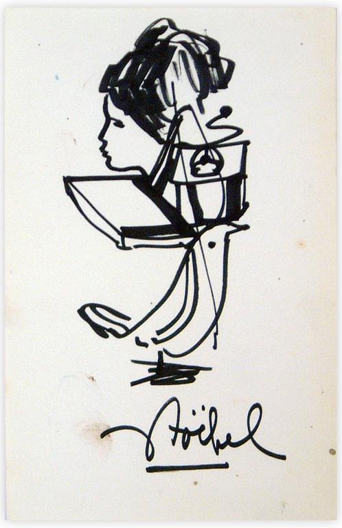 Catalogue raisonné, Edgar Stoëbel, femme & oiseau — 