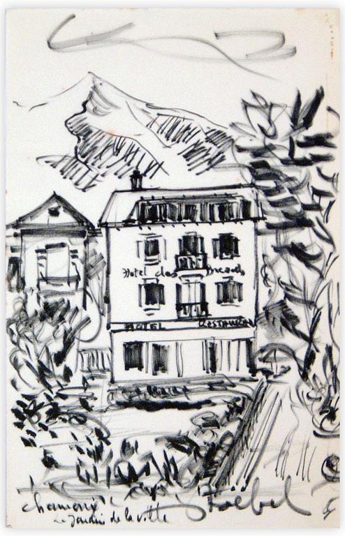 Catalogue raisonné, Edgar Stoëbel, Chamonix - jardin de la ville - landscape — 