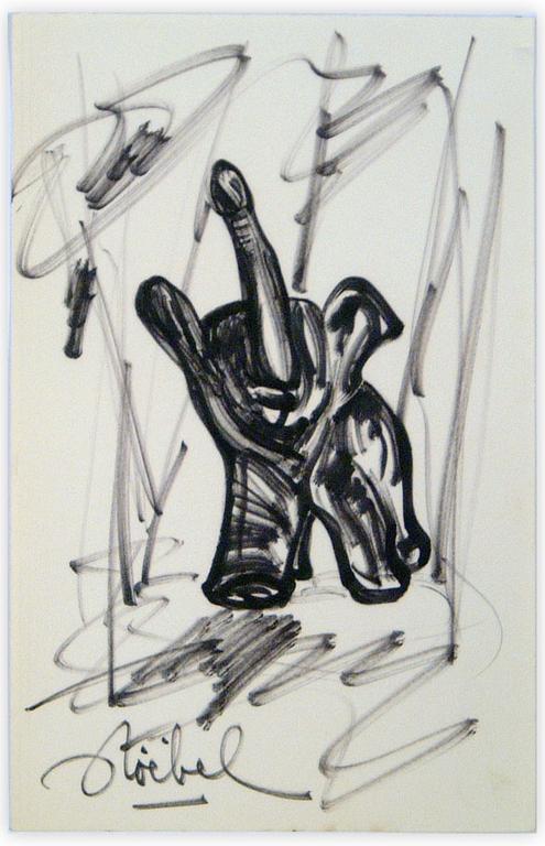 Catalogue raisonné, Edgar Stoëbel, scène de cirque - éléphant — 