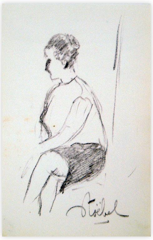 Catalogue raisonné, Edgar Stoëbel, femme assise — 