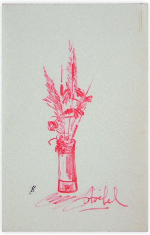 Catalogue raisonné, Edgar Stoëbel, vase et plante — 