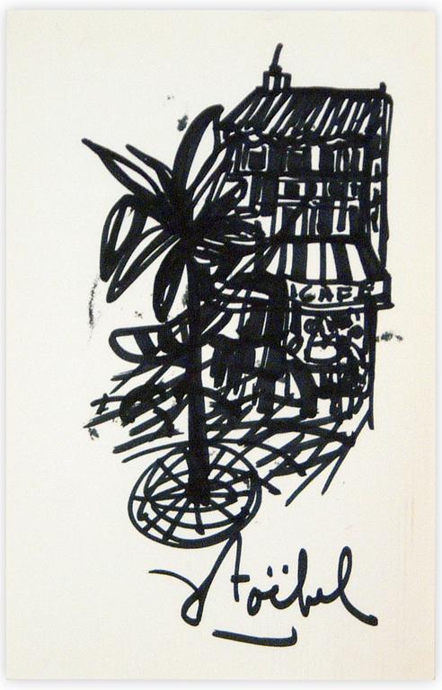 Catalogue raisonné, Edgar Stoëbel, terrasse de café — 