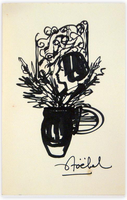Catalogue raisonné, Edgar Stoëbel, femme et fleur — 