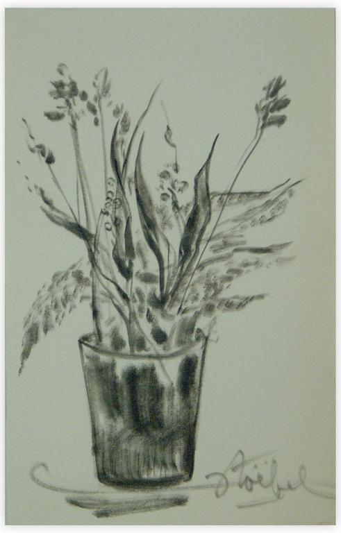 Catalogue raisonné, Edgar Stoëbel, pot et fleurs — 