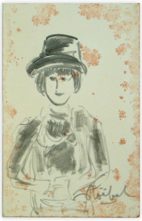 Catalogue raisonné, Edgar Stoëbel, femme au chapeau — 