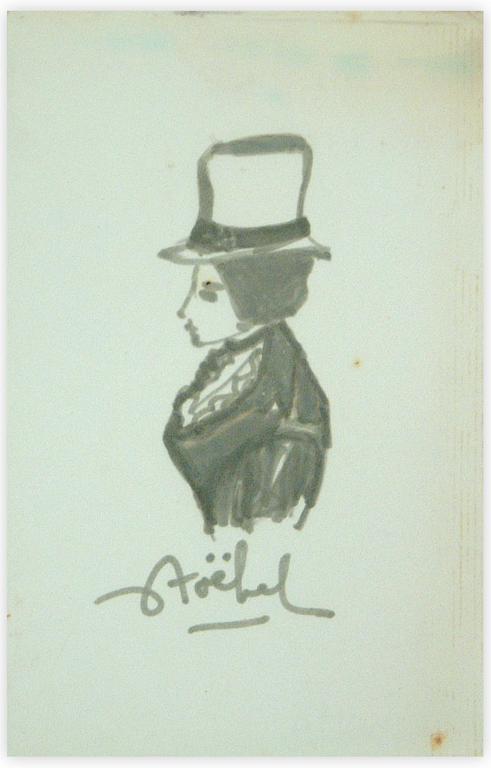 Catalogue raisonné, Edgar Stoëbel, femme au haut de forme — 