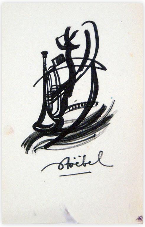 Catalogue raisonné, Edgar Stoëbel, femme et trompette — 